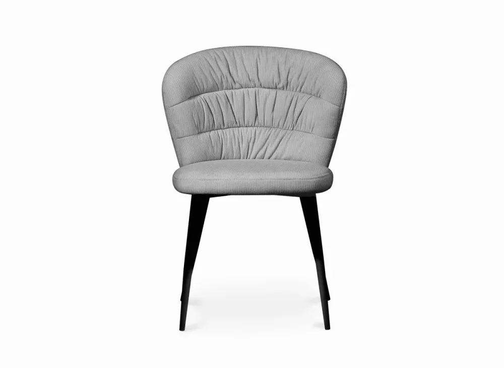 Set di 4 sedie DANIELA velluto coste grigio WIZ