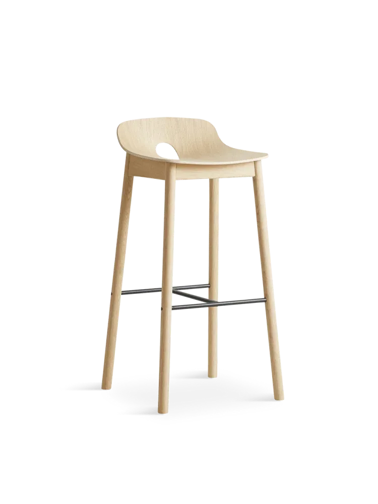 SGABELLO DA BAR MONO - ROVERE PIGMENTATO BIANCO WOUD