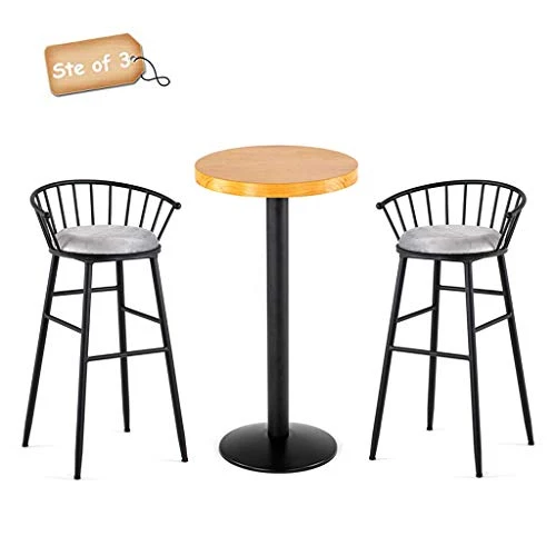 WRRAC-Sedia Set di sgabelli da Tavolo, 2 sgabelli da Bar Sedie Moderne da Bar Sgabello Alto Sedile Rotondo Velluto con Sch...