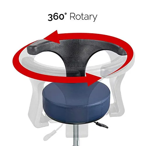 Wxnnx Sgabello Medico Dentale Sedia Dentista con bracciolo Girevole 360 Gradi Sedia Assistente Pelle PU Regolabile Altezza...