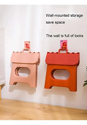 WYB Sgabello Pieghevole plastica, Sgabello con Manico, Piccoli sgabelli Domestici, Sgabello da Pesca Portatile all'aperto,...