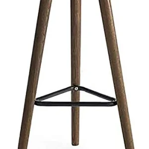 Wzqwzj Alti Legno Sgabelli con poggiapiedi Metallo, casa di Legno Solido Bar Stool, Sedia da Pranzo, per la Cucina, Sala d...