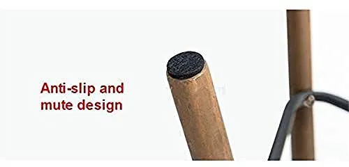 Wzqwzj Alti Legno Sgabelli con poggiapiedi Metallo, casa di Legno Solido Bar Stool, Sedia da Pranzo, per la Cucina, Sala d...