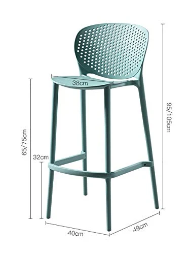 Wzqwzj High Bar Sgabello da Cucina, Sedia contatore, per la Cucina contatore Bar Restaurant Cafe Tempo Libero,Bianca,75cm
