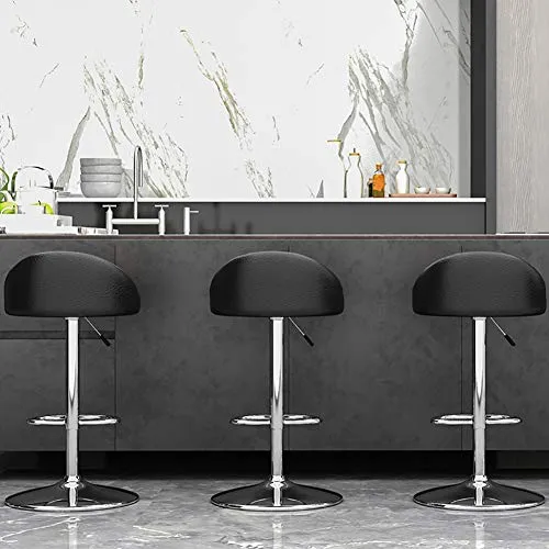 Wzqwzj Regolabile Altezza Sgabello Girevole da 360 Gradi, per la Cucina contatore Bar Restaurant Cafe Tempo Libero,Rosso