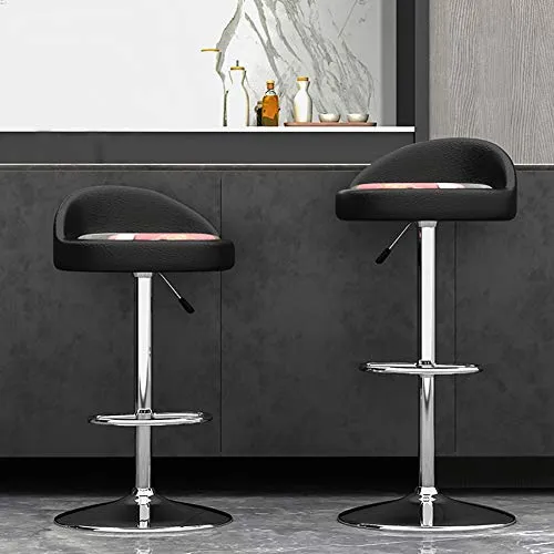 Wzqwzj Regolabile Altezza Sgabello Girevole da 360 Gradi, per la Cucina contatore Bar Restaurant Cafe Tempo Libero,Rosso