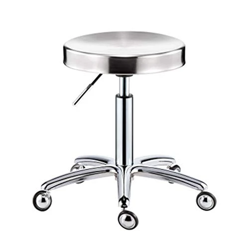 X.Home.Bar stool XZGang Turno di rotolamento Sgabelli, Acciaio Inox con 5 Ruote Medical Sgabello Laboratorio casa di Belle...