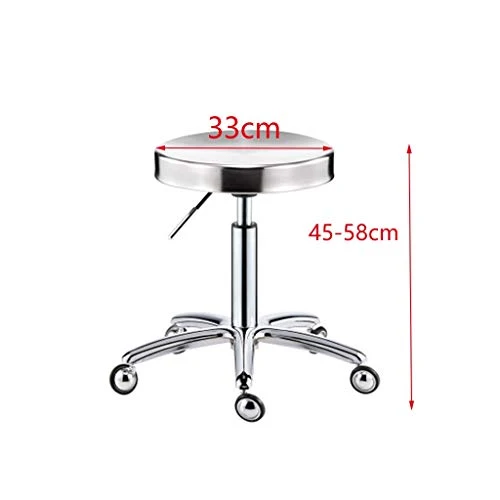 X.Home.Bar stool XZGang Turno di rotolamento Sgabelli, Acciaio Inox con 5 Ruote Medical Sgabello Laboratorio casa di Belle...