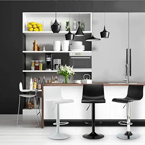 XZGang Nero/Bianco sgabelli da Bar, Solida Durevole Cucina Sgabello Sgabello Mobili la casa Prima Colazione Bar Stool con...