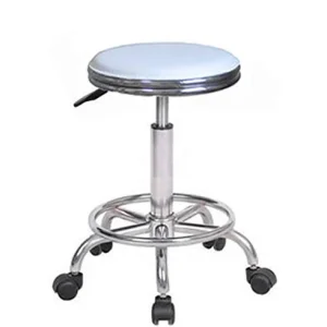 XZGang Sgabello con le rotelle, Altezza regolabile 45-60cm rotonda Sgabello casa camera da letto Mobili Cucina Parrucchier...