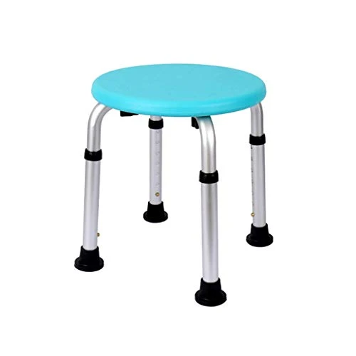 XD Sgabello da Bagno Blu Bagno Sedia da Bagno Sgabello da Bagno Regolabile Altezza con Grande Pad Antiscivolo Lega di Allu...