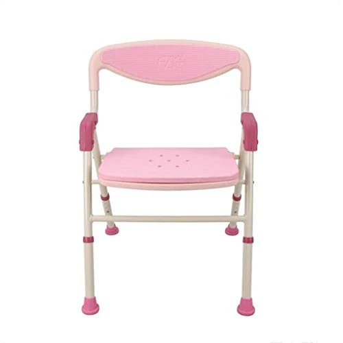 XD Sgabello da Bagno Senior Bathing Chair Pieghevole Bagno Doccia con Schienale e corrimano Sgabello Sgabello per disabili...