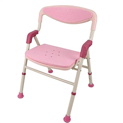 XD Sgabello da Bagno Senior Bathing Chair Pieghevole Bagno Doccia con Schienale e corrimano Sgabello Sgabello per disabili...