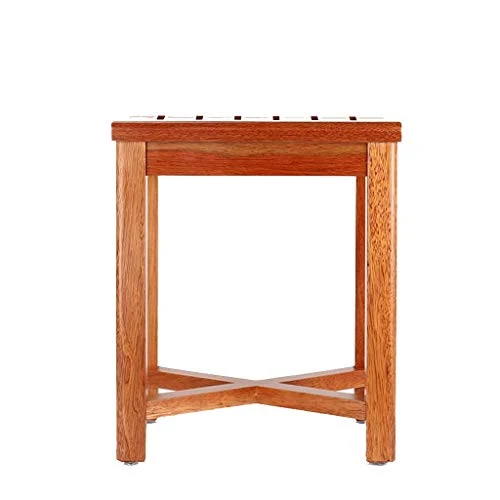 XD Sgabello da Bagno Sgabello da Bagno Sgabello Legno Sgabello da Pranzo Impermeabile Quercia Rossa Tavolo da Doccia Porta...