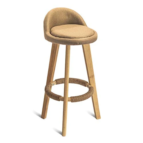 Sedie Da Bar Da Pranzo Sgabelli Da Bar Semplici Per La Colazione, Con Cuscini Spessi Rotondi E Gambe Legno Massello, Per S...