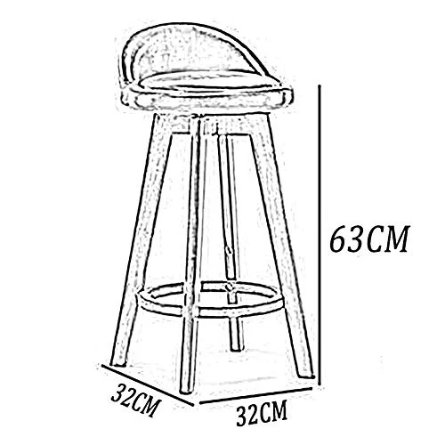Sgabelli Da Bar, Sedia Da Bar Semplice Legno Con Schienale Basso, Con Sedile PU E Girevole 360 Gradi, Per Cucina Domestica...