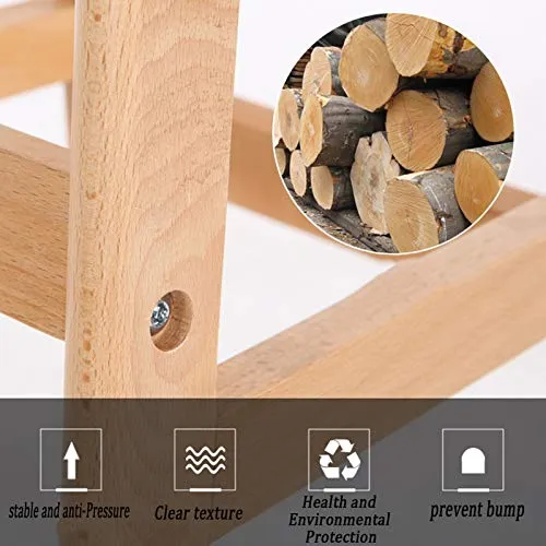 XEWNEGTZI Sgabelli da Bar Legno Massello, Sgabello Alto Moderno E Semplice, con Sedile PU E Sedia con Schienale per La Cas...