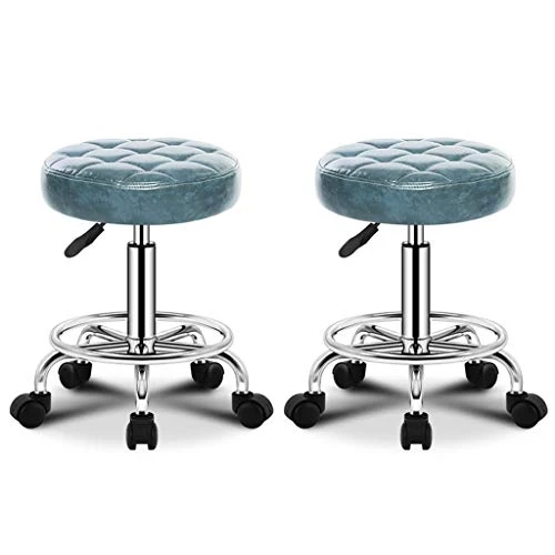 Pelle 2pcs Soft Bar Sgabello Girevole Sedia Regolabile Sgabello Sollevamento Idraulico Sgabello Girevole Texture Massaggio...
