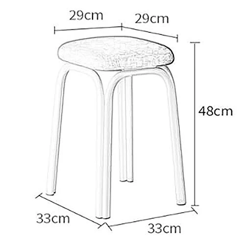 XIAOQIAO Sedie da Pranzo Sgabello da Soggiorno per la Casa Sgabello per Computer da Trucco per Camera da Letto Metallo di...