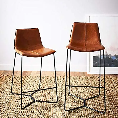 XIAOQIAO Sgabelli da Bar, seggioloni ad Altezza Fissa, sedie da Bar Alte con Schienale, Design dello Schienale Comodo ed e...