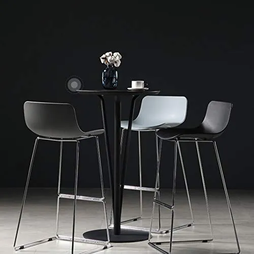 XIAOQIAO Sgabelli da Bar, sgabelli Alti 76 cm ad Altezza Fissa, Materiali PP rispettosi dell'ambiente e Gambe durevoli Met...