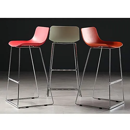 XIAOQIAO Sgabelli da Bar, sgabelli Alti 76 cm ad Altezza Fissa, Materiali PP rispettosi dell'ambiente e Gambe durevoli Met...