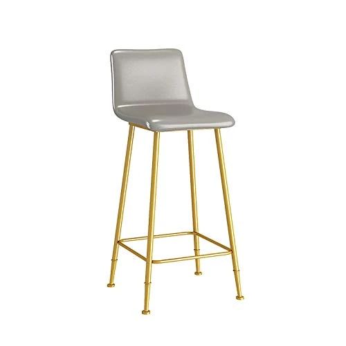 XIAOQIAO Sgabello da Bar Ferro, Sedia da Patio, sgabelli da banco, con Schienale Basso ergonomico e Comodo Cuscino, Stabil...