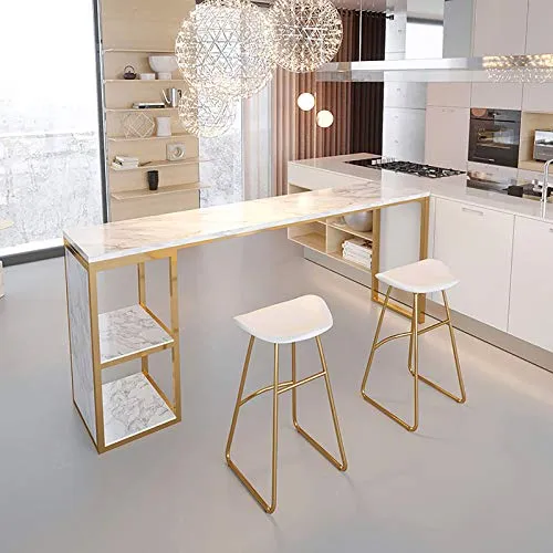 XIAOQIAO Sgabello da Bar, sgabelli da Bar Alti da Cucina Moderna da 75 cm, Sedia da Pranzo con Schienale su Gambe Metallo...