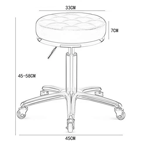 XIAOZHUZHU Sgabello da Bar Creativo Metallo Acciaio Inossidabile Sgabello Rotondo Sgabello da Pranzo Dorato Sgabello per T...