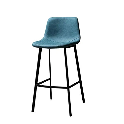 Sgabelli da bar, Art High Sgabello PU Sedile PU con schienale Staffa metallica Bracket Home Sgabello da stiro la colazione...