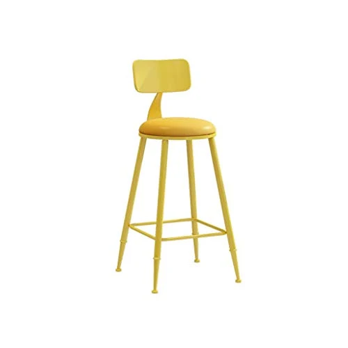 Sgabelli da bar, arte di ferro con schienale alto Lounge Chair Sedia da pranzo con poggiapiedi Sgabello Alto antiruggine S...
