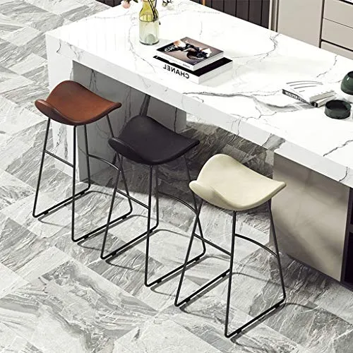 Sgabelli da bar, Creatività Sgabello Alto domestica trucco sedia di ferro staffa pelle seduta stabile e durevole la prima...