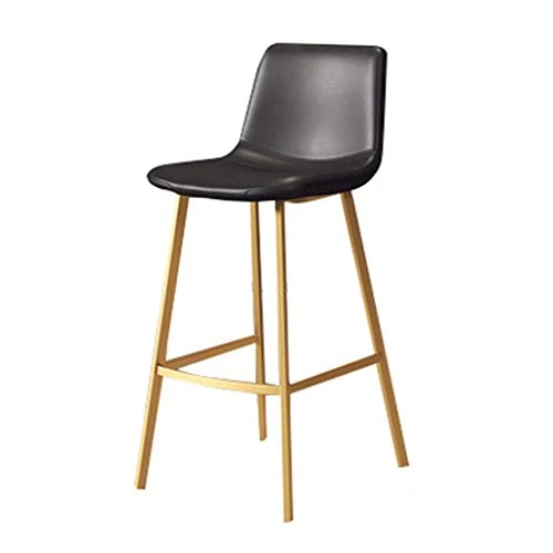 Sgabello alto con schienale, gambe metalliche, Ferro battuto bar Sedia, Comodità Posto sedere casa Sedia da pranzo, adatto...