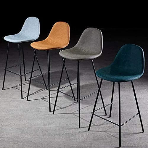 Sgabello da bar, con schienale Metallo Bracket Lounge Chair Bar Sgabello Casa Bella durevole Seggiolone Cucine Sgabelli da...