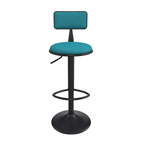XIN CHANG LWH Iron Art Bar Sgabelli da Bar, con Schienale Domestico Sedia con poggiapiedi seggiolone Cuscino Morbido ad Al...