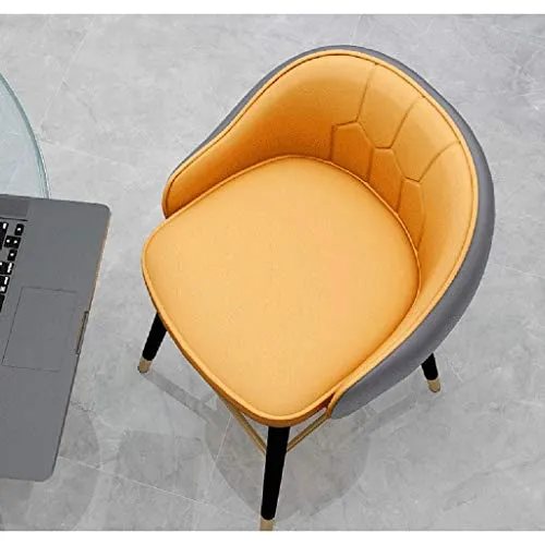 XIN CHANG LWH Iron Bar Sgabelli, Comodo Cuscino Pelle dello Schienale Piedi Metallo casa Sedia da Pranzo della Sedia del S...