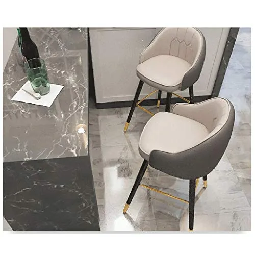 XIN CHANG LWH Iron Bar Sgabelli, Comodo Cuscino Pelle dello Schienale Piedi Metallo casa Sedia da Pranzo della Sedia del S...