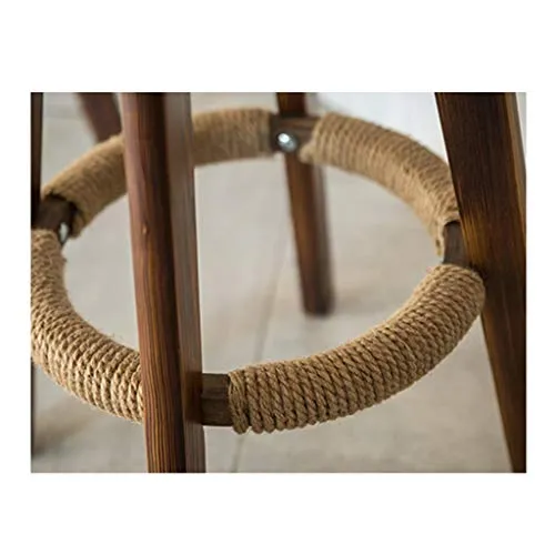 XIN CHANG LWH Sedia da Bar Rotante, Sedia da Reception Legno Cuscino Pelle Cerata ad Olio ad Alto Sgabello Adatto per rist...