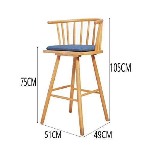 XIN CHANG LWH Sgabelli Legno Alto, Sedia Barre Sedia Comoda Cornice Legno Sedia da Pranzo Sedia da caffè Sedia Sedile Alte...