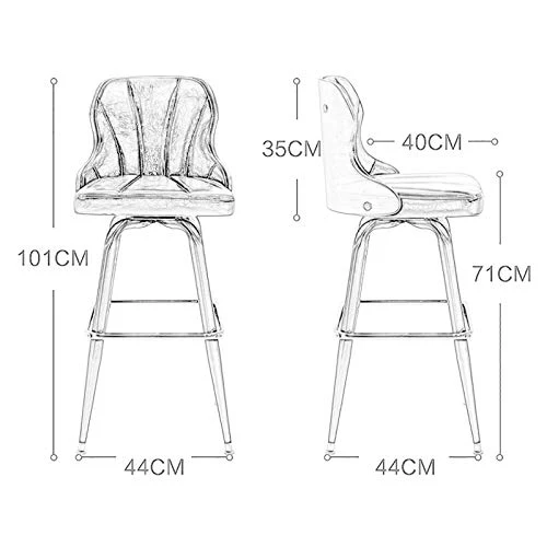 XINGLEI Sgabelli da Bar, Sgabello Alto ad Altezza Fissa, Design Contemporaneo, Sgabello Alto con Seduta ergonomica e Confo...