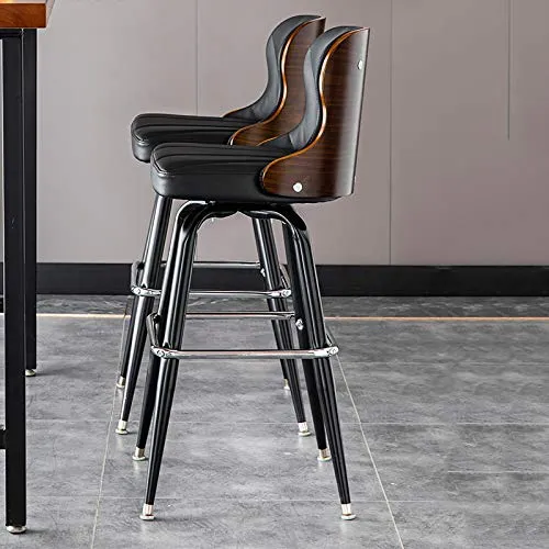 XINGLEI Sgabelli da Bar, Sgabello Alto ad Altezza Fissa, Design Contemporaneo, Sgabello Alto con Seduta ergonomica e Confo...