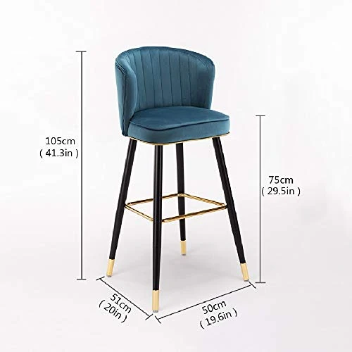 XJ Jia Xing Bar Stool, Luce Simple Home Schienale Ferro battuto seggiolone Bar Stool Fashion Bar Stool Sgabello Alto (6 Co...