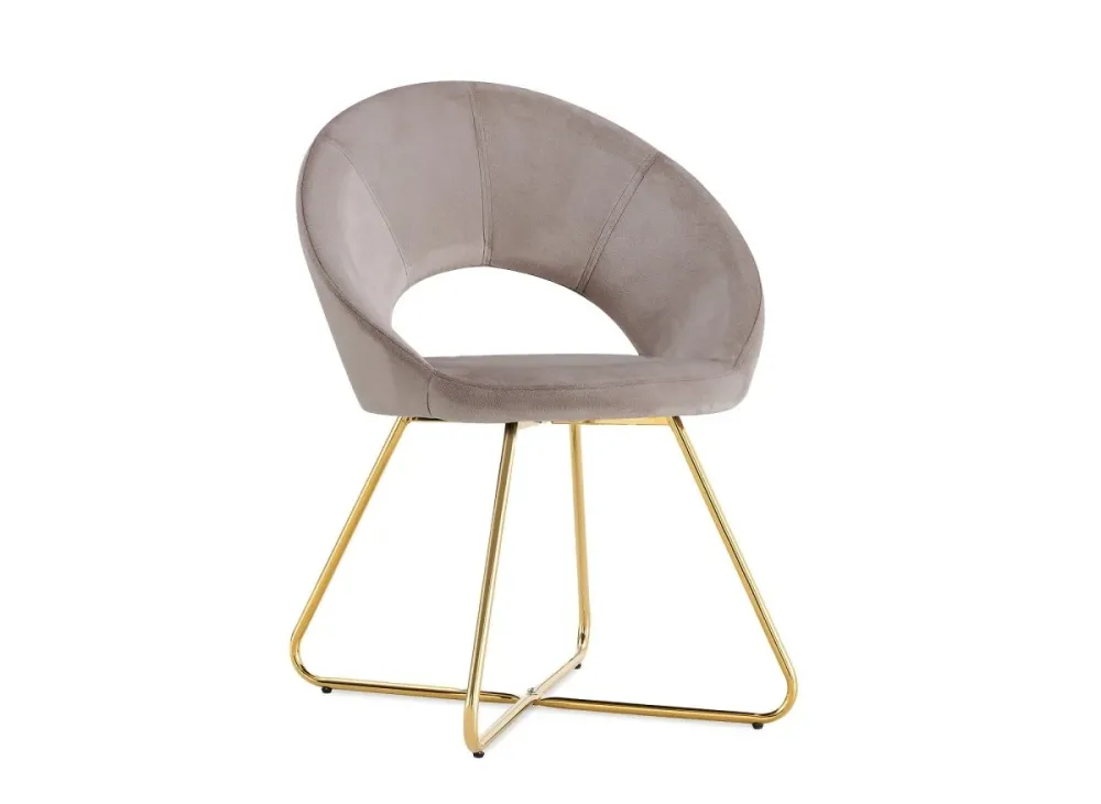 Set di 2 sedie di design velluto beige PETRA XS