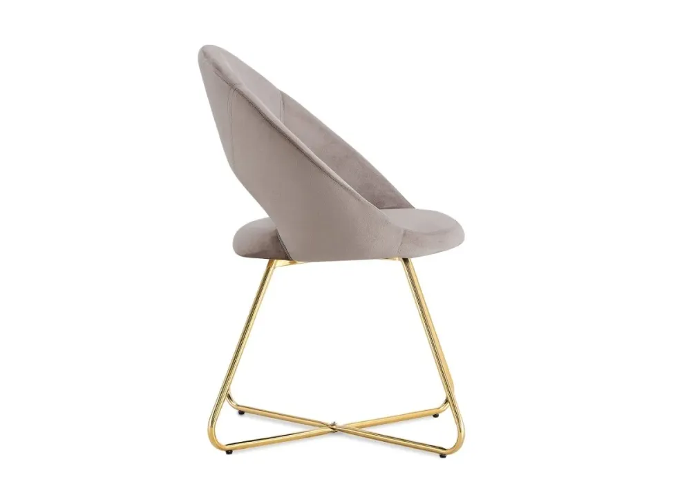 Set di 2 sedie di design velluto beige PETRA XS