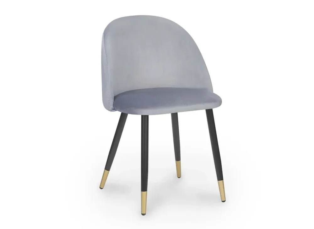 Set di 4 sedie di design velluto grigio LYDIA XS