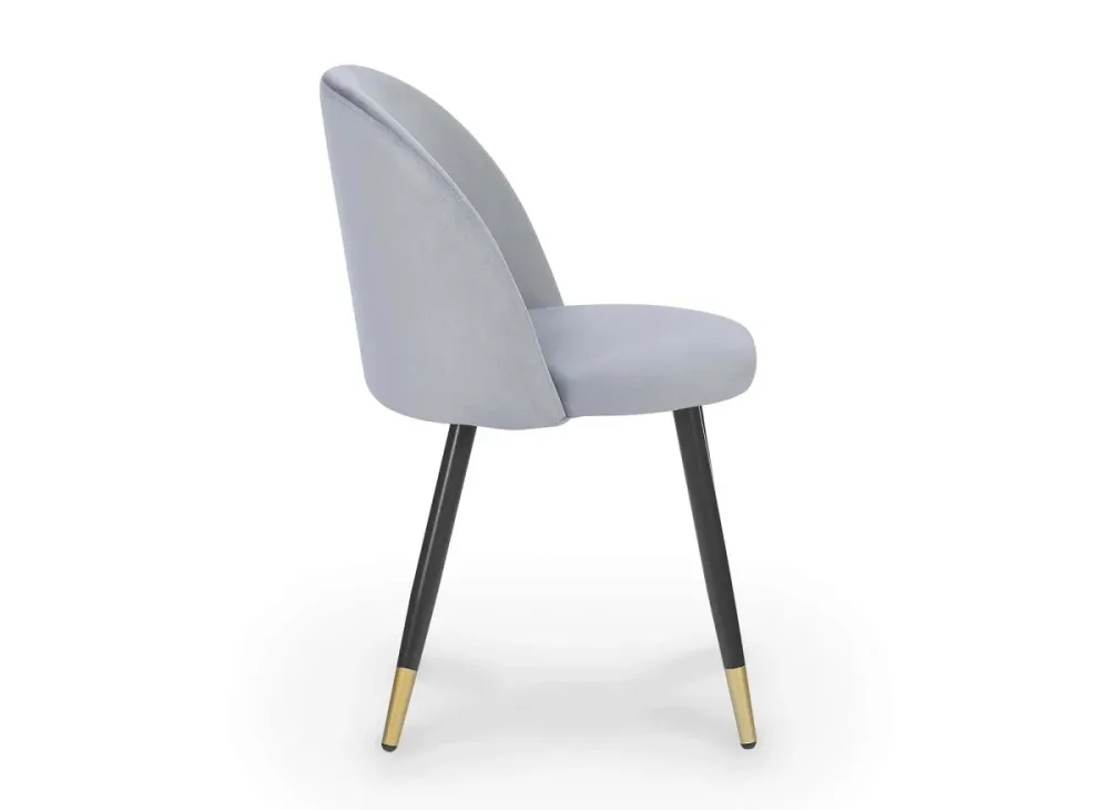 Set di 4 sedie di design velluto grigio LYDIA XS