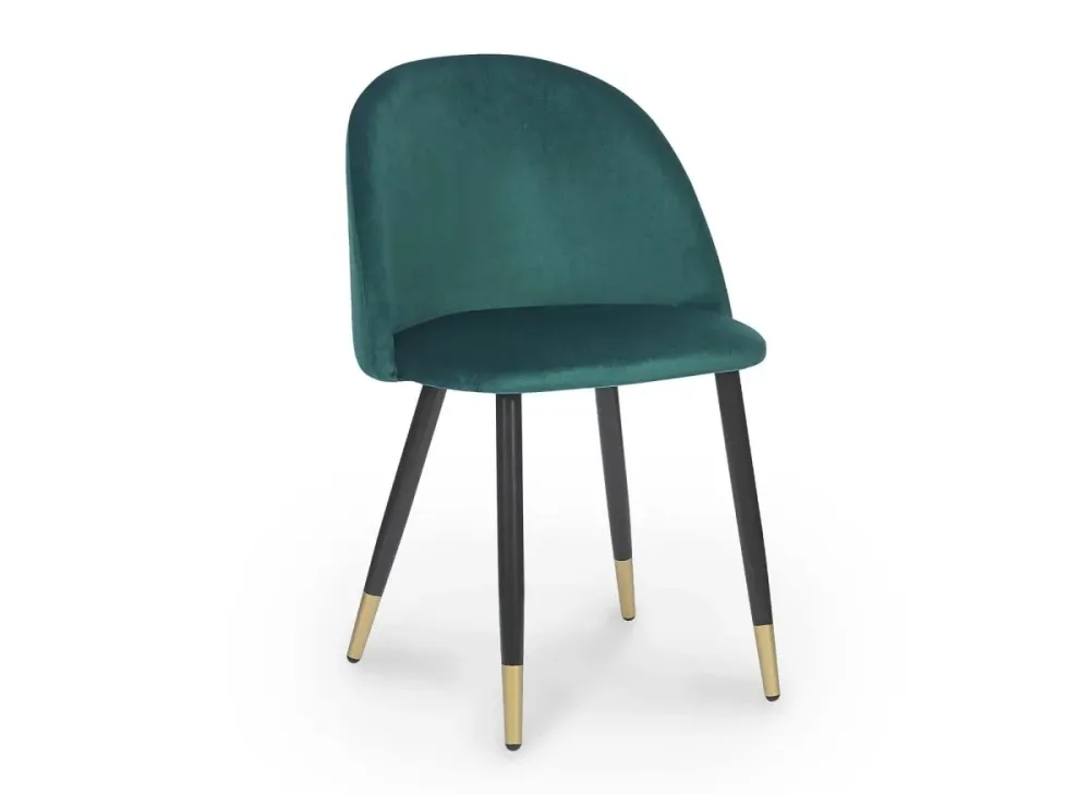 Set di 4 sedie di design velluto verde LYDIA XS