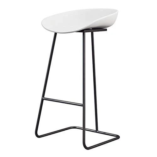 Sgabello da Bar per la Colazione con Gambe Metallo Nero per Sgabello da Cucina, Semplice Design Moderno Ferro - Carico Mas...