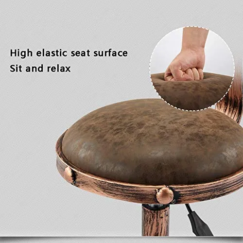 XSN Accessories Sgabello da Lavoro con Ruote Sedie da Bar Cromato Regolabile Girevole Sgabello di Bellezza Sgabello da Lav...