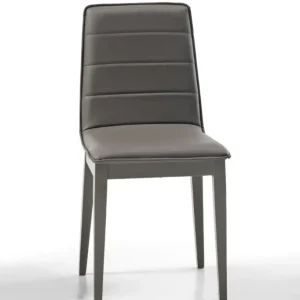 Yanira - Set da 2 Sedia moderna legno imbottita rivestita ecopelle cm 42x43x89h - vari colori